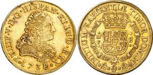 1738/7. Felipe V. México. MF. 8 escudos. ... 
