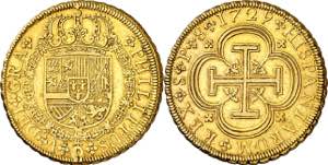 1729. Felipe V. Sevilla. P. 8 escudos. (AC. ... 