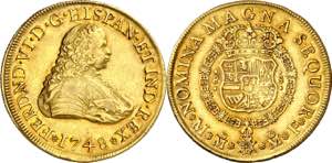 1748. Fernando VI. México. MF. 8 escudos. ... 