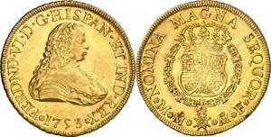 1753. Fernando VI. México. MF. 8 escudos. ... 