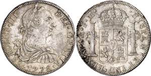 1776. Carlos III. México. FM. 8 reales. ... 