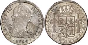 1784. Carlos III. México. FM. 8 reales. ... 