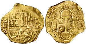 * 1595. Felipe II. Sevilla. B. 2 escudos. ... 