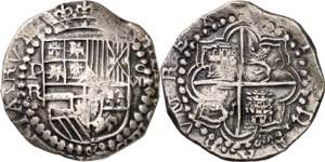 s/d. Felipe III. Potosí. R. 8 reales. (AC. ... 