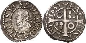 1637. Felipe IV. Barcelona. 1 croat. (AC. ... 