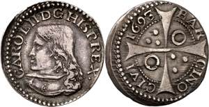1693. Carlos II. Barcelona. 1 croat. (AC. ... 