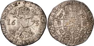 1673. Carlos II. Brujas. 1 patagón. (Vti. ... 