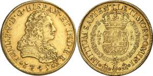 1745. Felipe V. México. MF. 8 escudos. (AC. ... 