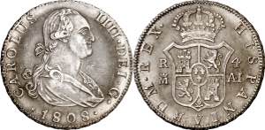 1808. Carlos IV. Madrid. AI. 4 reales. (AC. ... 