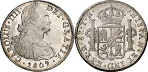 1807. Carlos IV. México. TH. 8 reales. (AC. ... 