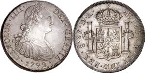 1792. Carlos IV. Santiago. DA. 8 reales. ... 