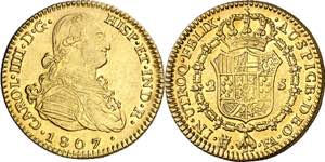 1807/6. Carlos IV. Madrid. FA. 2 escudos. ... 