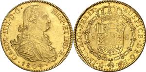 1804. Carlos IV. México. TH. 8 escudos. ... 