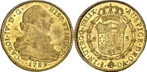 1789. Carlos IV. Santiago. DA. 8 escudos. ... 