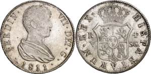 1811. Fernando VII. Valencia. SG. 4 reales. ... 