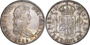 1815. Fernando VII. Santiago. FJ. 8 reales. ... 