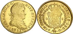 1811. Fernando VII.  Cádiz. CI. 2 escudos. ... 