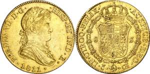 1811. Fernando VII. Cádiz. CI. 8 escudos. ... 