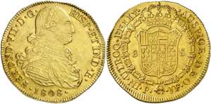 1808. Fernando VII. Popayán. JF. 8 escudos. ... 