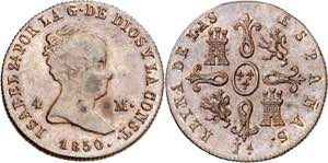 1850. Isabel II. Jubia. 4 maravedís. (AC. ... 