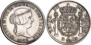 1855. Isabel II. Madrid. 2 reales. (AC. ... 