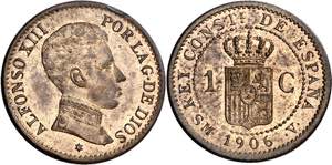 1906*6. Alfonso XIII. SMV. 1 céntimo. (AC. ... 