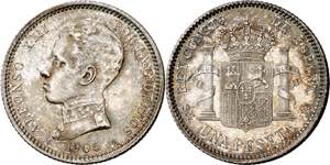 1905*1905. Alfonso XIII. SMV. 1 peseta. (AC. ... 