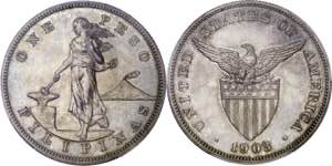 Filipinas. 1903. 1 peso. (Kr. 168). En ... 