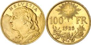 Suiza. 1925. B (Berna). 100 francos. (Fr. ... 