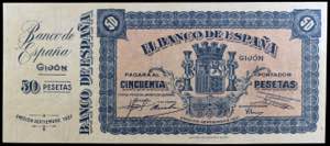 1937. Gijón. 50 pesetas. (Ed. NE33). ... 