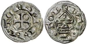 Alfonso VII (1126-1157). Toledo. Dinero. ... 
