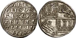 Alfonso X (1252-1284). Sevilla. Dinero de ... 