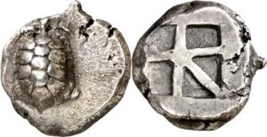 (445-430 a.C.). Egina. Estátera. (S. 2600) ... 
