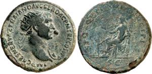 (107 d.C.). Trajano. Dupondio. (Spink falta) ... 