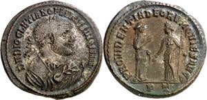 (305 d.C.). Diocleciano. Ticinum. Follis. ... 