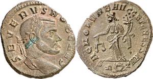 (306-307 d.C.). Severo II. Roma. Follis. ... 