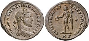 (307 d.C.). Maximino II, Daza. Cyzicus. ... 