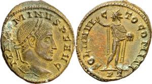 (312-313 d.C.). Maximino II, Daza. Ticinum. ... 