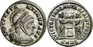 (319-320 d.C). Constantino I. Arelate. AE18. ... 