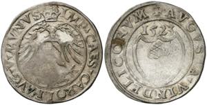 1523. Carlos I. Augsburgo. 1 batzen. (Kr. ... 