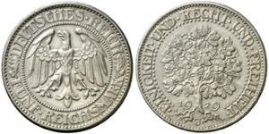 Alemania. 1929. J (Hamburgo). 5 marcos. (Kr. ... 