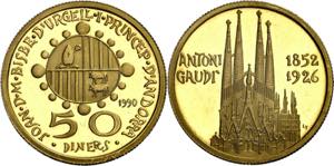 Andorra. 1990. 50 diners. (Fr. 9) (Kr. 64). ... 