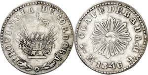 Argentina. Córdoba. 1846. 2 reales. (Kr. ... 