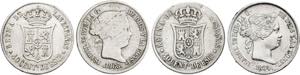 1864, 1865 y 1866 (dos). Isabel II. Madrid y ... 