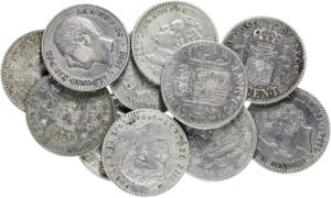 1880 a 1926. 50 céntimos. Lote de 11 ... 