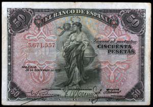 1906. 50 pesetas. (Ed. B99) (Ed. 315). 24 de ... 