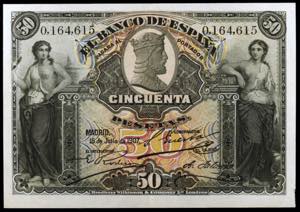 1907. 50 pesetas. (Ed. B103) (Ed.319). 15 de ... 