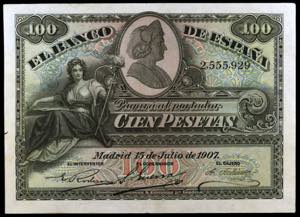 1907. 100 pesetas. (Ed. B104) (Ed.320). 15 ... 