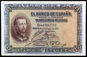 1926. 25 pesetas. (Ed. B109a) (Ed. 325a). 12 ... 