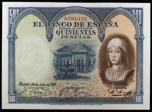 1927. 500 pesetas. (Ed. C3) (Ed. 352). 24 de ... 